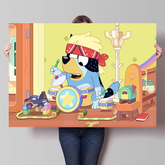Bluey 2(Poster with painted core)