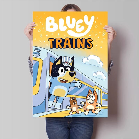 Bluey1 (Poster with painted core)